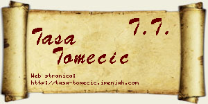 Tasa Tomecić vizit kartica